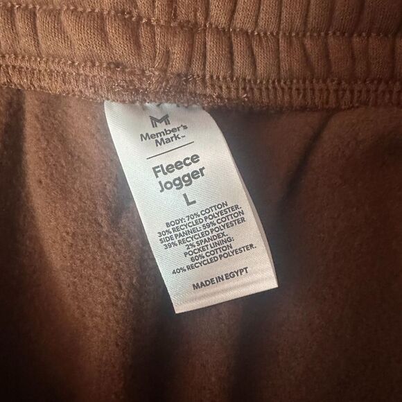 Members mark ladies fleece jogger brown elastic waist size L - Picture 7 of 7